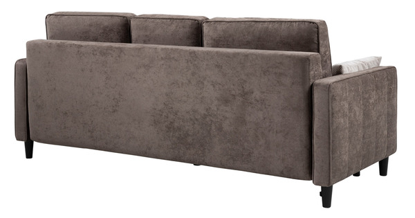 Диван-кровать прямой Арно ТД 564 велюр Лаки 06 коричневый перламутр, Vertical 910 молочно-серый