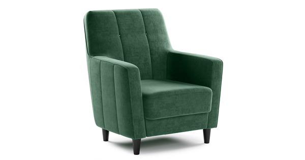 Кресло для отдыха Арно ТК 566 велюр Лаки 20 хвойный зеленый