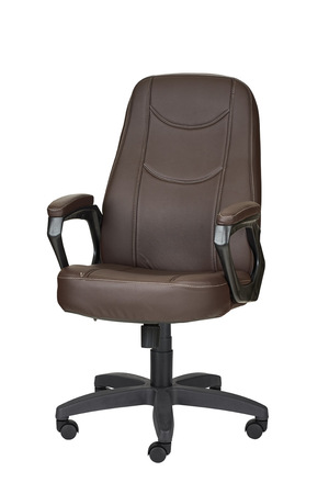 Кресло на колесах Амиго 511 ультра кожзам коричневый крестовина пластик, подлокотники с мягкими накладками,механизм качания
