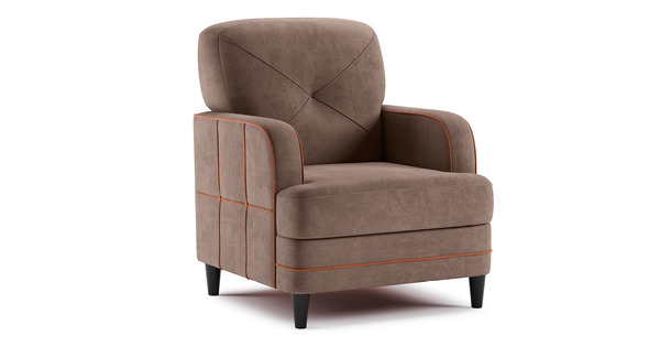 Кресло для отдыха Черри ТК 286 велюр Irida 05 шоколадно-коричневый, Эвита терра терракотовый