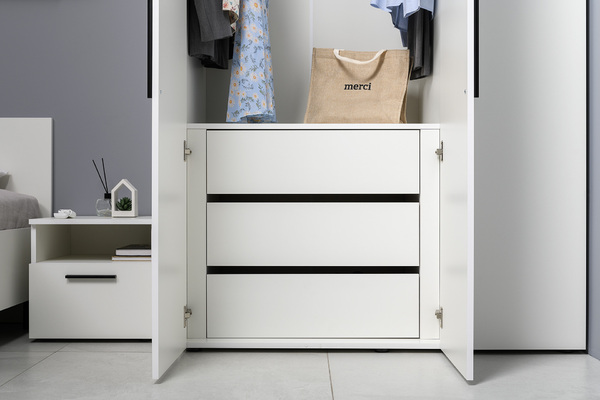 Спальня Эйр композиция 1 белый РЕ шагрень, спальное место 160 х 200