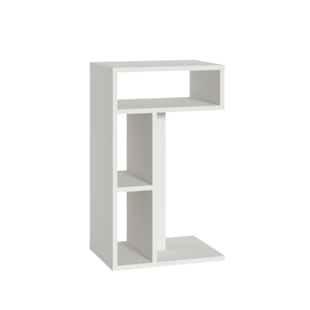 Стол журнальный, подставка Эйр 12.114 белый РЕ шагрень, вертикальная и горизонтальная установка