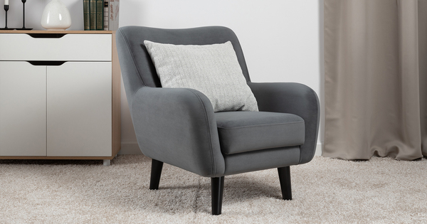 Кресло для отдыха Дакота ТК 586 велюр Vendetta 11 графитовый серый, Albus Zemin 1735 z1 col 2 белый