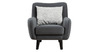 Кресло для отдыха Дакота ТК 586 велюр Vendetta 11 графитовый серый, Albus Zemin 1735 z1 col 2 белый