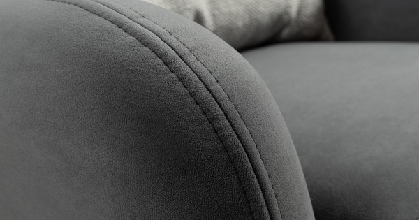 Кресло для отдыха Дакота ТК 586 велюр Vendetta 11 графитовый серый, Albus Zemin 1735 z1 col 2 белый