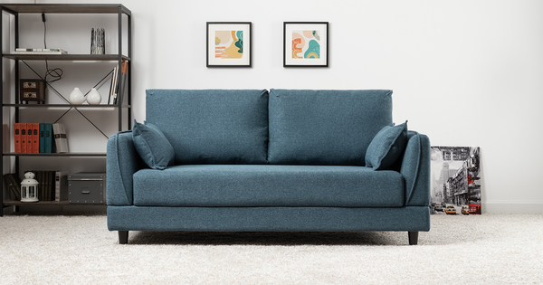 Диван-кровать прямой Макс ТД 288 жаккард Анри 24 синий деним