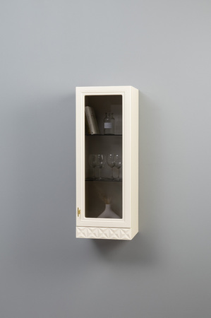 Гостиная Марион композиция 3 слоновая кость С341 PE, слоновая кость 6898 ПВХ, белый PE шагрень (собирается на любую сторону)