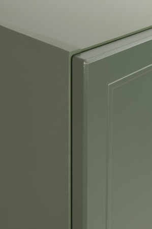 Шкаф-пенал Марион 16.340.01 дымчатый зеленый K521, олива шагрень AG 1050 ПВХ (собирается на любую сторону)