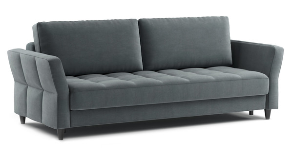 Диван-кровать прямой Невада ТД 571 велюр Vendetta 11 графитовый серый