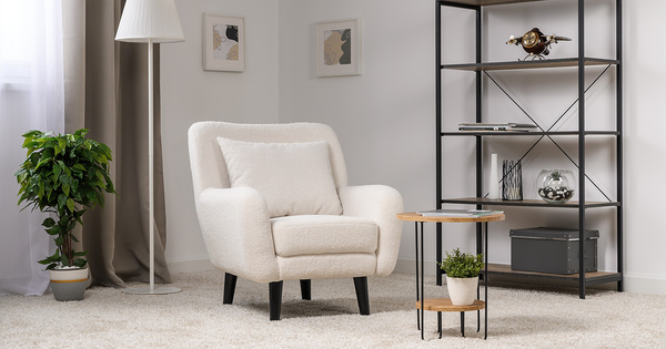 Кресло для отдыха Шон ТК 270 велюр Romeo 02 белый