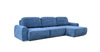 Диван-кровать угловой Тэдди 1504 композиция 3, букле Pique 009 синий, модульная система, сборка на любую сторону
