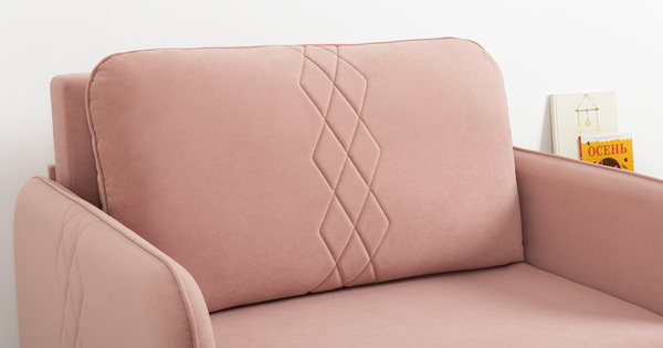 Кресло-кровать Юта (85) ТК 522 велюр Вивальди 27 пастельный коралловый